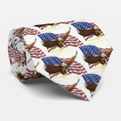 Adler und US-Flaggen-Hals-Krawatte Krawatte (Gerollt)