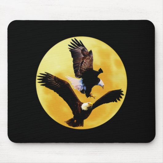 Adler und Vollmond Mousepad (Vorne)