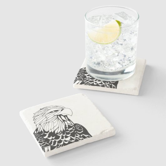 Adler-Untersetzer Steinuntersetzer (Seitenansicht)