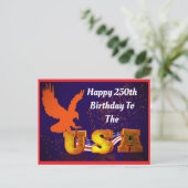Adler USA 250. Geburtstag Postkarte (Stehend Vorderseite)