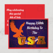Adler USA 250. Geburtstag Postkarte (Vorne/Hinten)