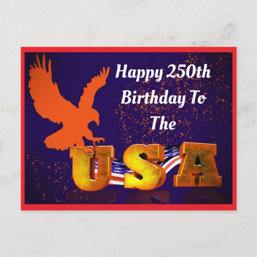 Adler USA 250. Geburtstag Postkarte (Vorderseite)