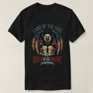 Adler USA-Flagge: Bier des tapferen Patrioten USA T-Shirt