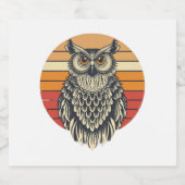 Adler Vintager Retro-Sonnenuntergang Schaumweinetikett (Einzelnes Label)