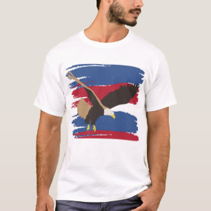 Adler Vogel USA Patriotische amerikanische Flagge  T-Shirt