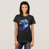 Adler vor dem Mondberg und Wald wild bi T-Shirt (Vorne ganz)