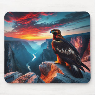 Adler wacht über den Canyon in Amerika Mousepad