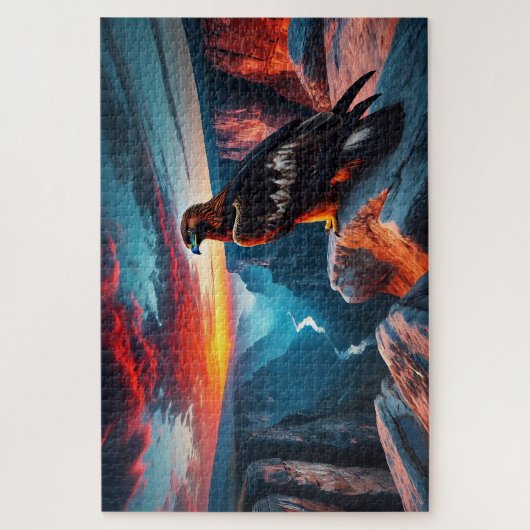 Adler wacht über den Canyon in Amerika Puzzle (Vertikal)
