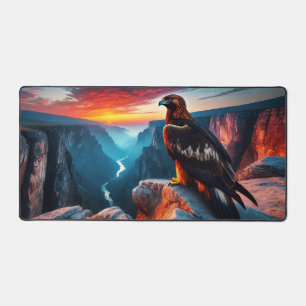 Adler wacht über den Canyon in Amerika Schreibtischunterlage