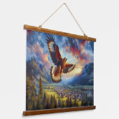 Adler Wandteppich Mit Holzrahmen (Gewinkelt)