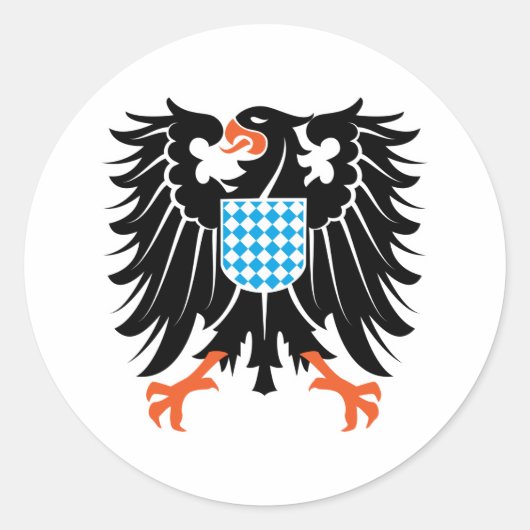 Adler Wappen Bayern eagle crest Bavaria Runder Aufkleber (Vorderseite)