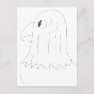 Adler Zeichnend Postkarte