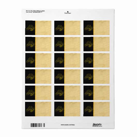 Adleradresse Adressaufkleber (Vorne)