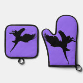 Adlerangriff Ofen Mitt & Pot Holder Set (Vorderseite)