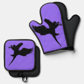 Adlerangriff Ofen Mitt & Pot Holder Set (Vorderseite/Rückseite)