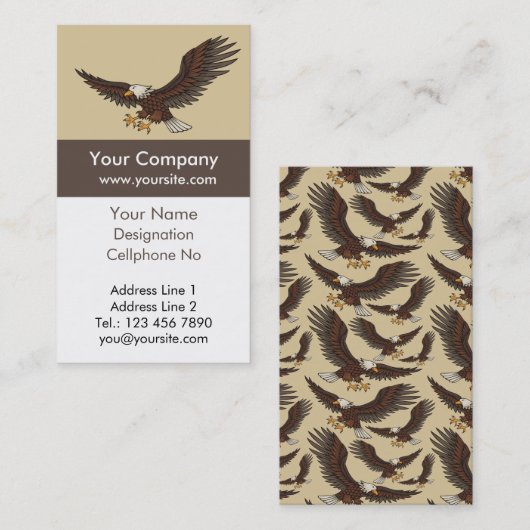 Adlerangriff vertikal visitenkarte (Vorne/Hinten)