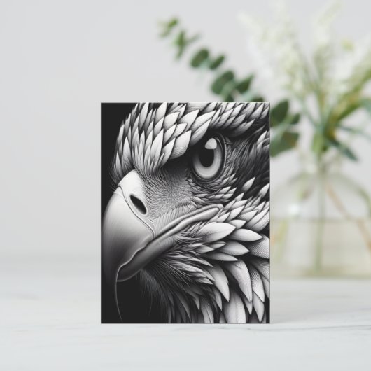 Adleraugen Nah-up Postkarte (Stehend Vorderseite)