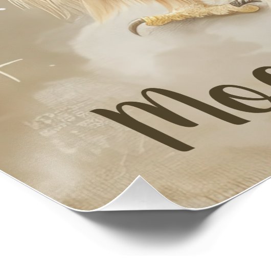 Adlerbaby auf dem Mond Poster (Ecke)