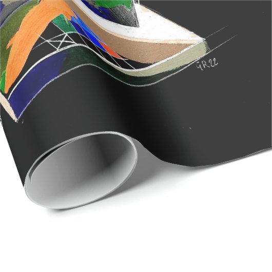 Adlerbeizfarbe Geschenkpapier (Rolleneckpunkt)