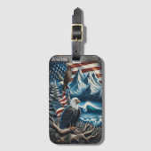 Adlerbeobachtung über das Winterwunderland Gepäckanhänger (Vorderseite Vertikal)