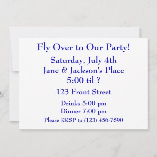 Adlerbild Einladung (Rückseite)