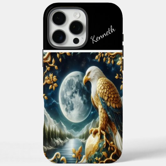 Adlerblick fest auf Vollmond Case-Mate iPhone Hülle (Rückseite)