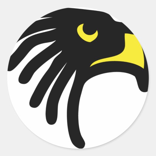 Adlerfalke Runder Aufkleber (Vorderseite)
