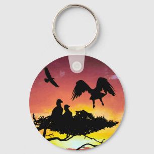 Adlerfamilie Schlüsselanhänger