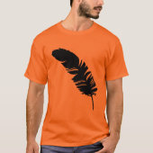 Adlerfederschwarze Silhouette T-Shirt (Vorderseite)