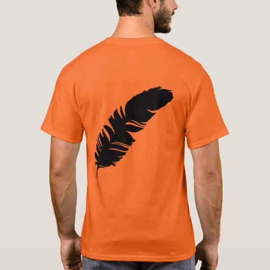 Adlerfederschwarze Silhouette T-Shirt (Rückseite)
