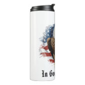 *~* Adlerflagge Christliches Patriotisches Goldkre Thermosbecher (Nach links gedreht)