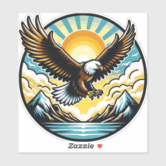 Adlerfliegen Aufkleber (Blatt)