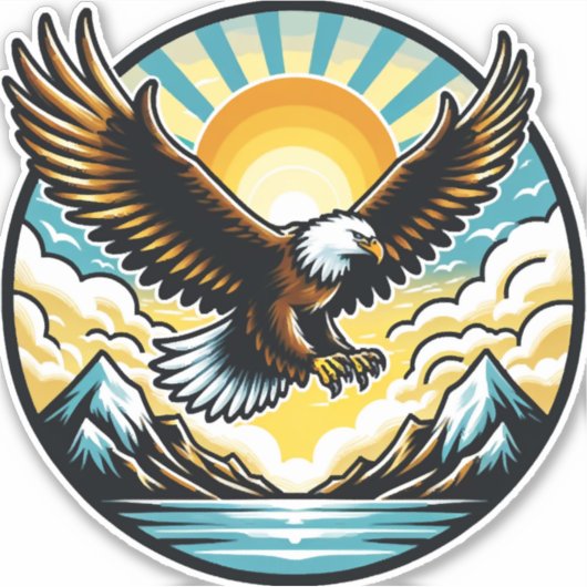 Adlerfliegen Aufkleber (Vorderseite)