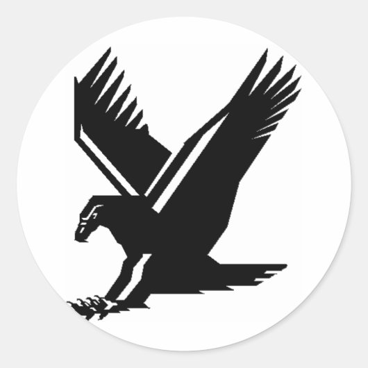 Adlerflug Runder Aufkleber (Vorderseite)