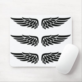 Adlerflügel Schwarzweiß-Mauspad Mousepad