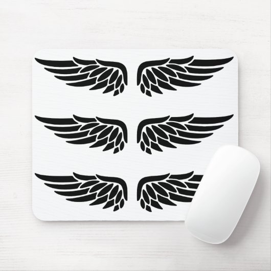 Adlerflügel Schwarzweiß-Mauspad Mousepad (Mit Mouse)