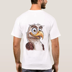 Adlerfoto mit lustigen Cartoon T-Shirt