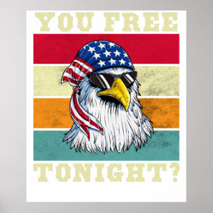 Adlerfrauen Männer Vintage 4. Juli Sie sind frei  Poster