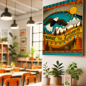 Adlergebirge Inspirierend Zitat Moderne Landschaft Poster