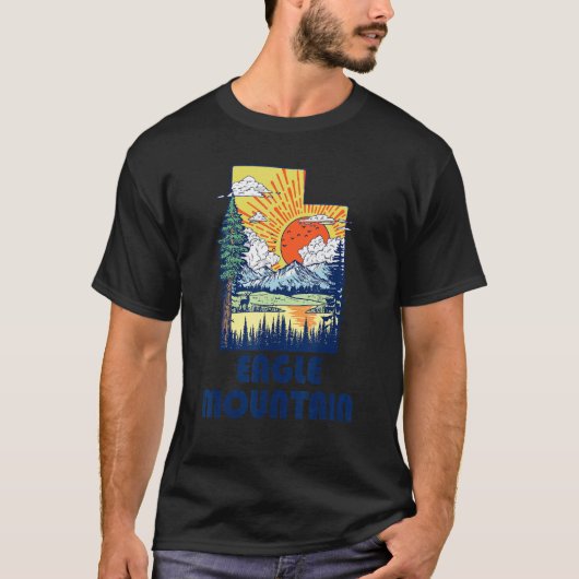 Adlergebirge Utah Natur Staatsstolz Berge R T-Shirt (Vorderseite)