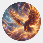 Adlergoldenfedern Runder Aufkleber (Vorderseite)