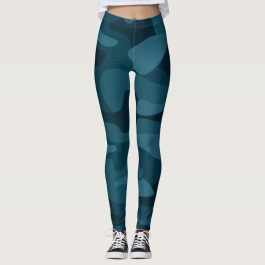Adlergrüne Monokolade-Camouflage Leggings (Vorderseite)