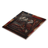 Adlerhorbe mit Bergrücken Fliese (Seite)