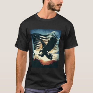 Adlerjagd mit Fahne auf dem Hang T-Shirt