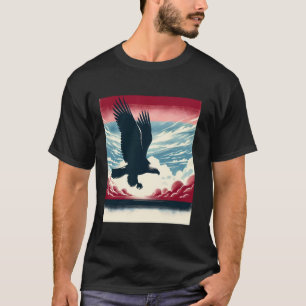 Adlerjagd mit Fahne auf dem Hang T-Shirt