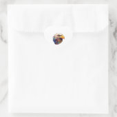 Adlerkopf Herz-Aufkleber (Tasche)