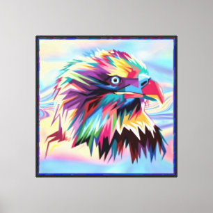Adlerkopf Prismatisches Design-80590 Leinwanddruck