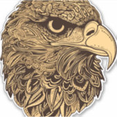 Adlerkopftier Aufkleber (Vorderseite)