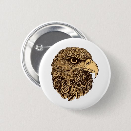 Adlerkopftier Button (Vorne & Hinten)