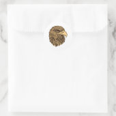 Adlerkopftier Runder Aufkleber (Tasche)